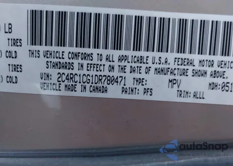 2013 Chrysler Town & Country Touring L from USA, damaged, VIN 2C4RC1CG1DR780471